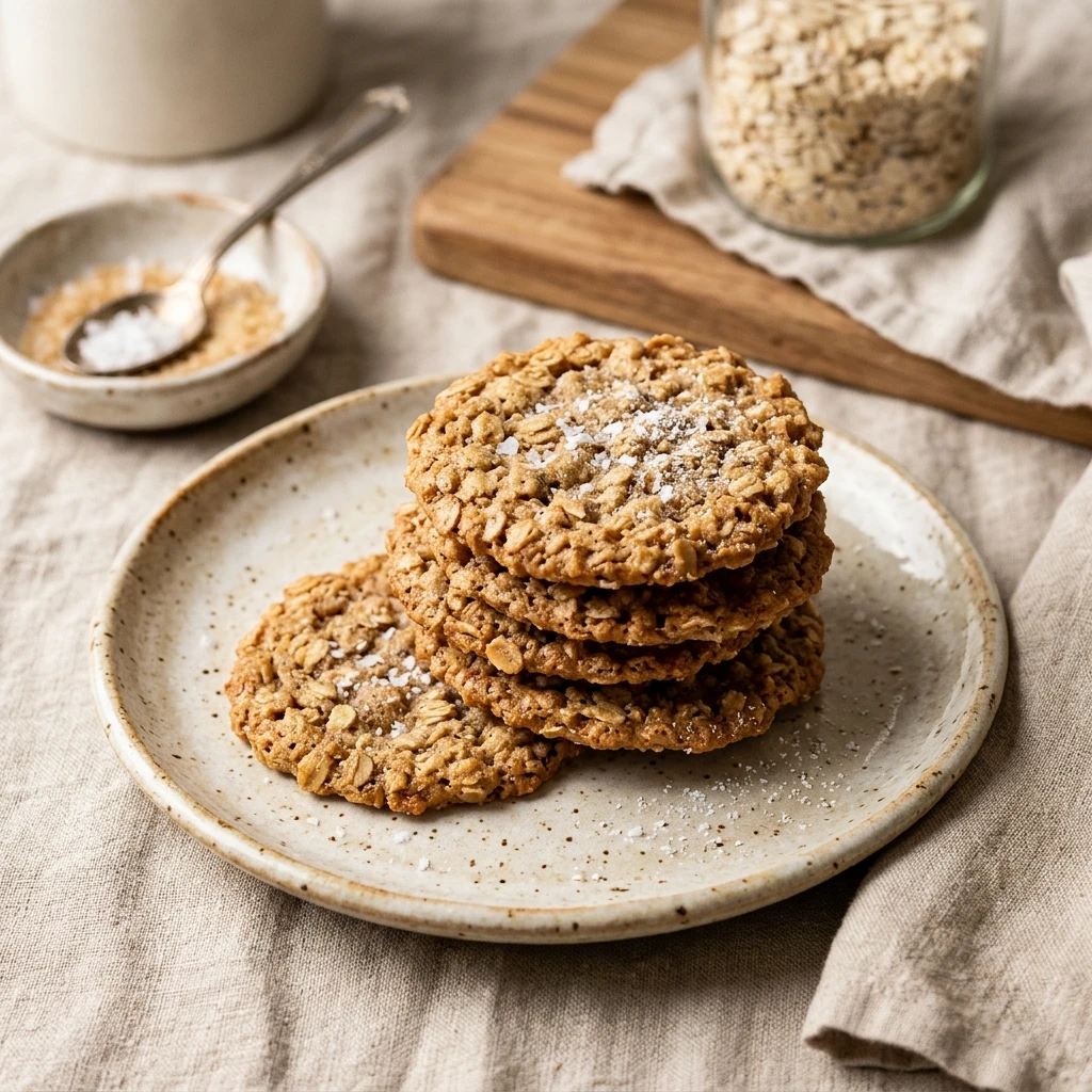 Crispy Oatmeal Cookies Easy Thin Crunchy