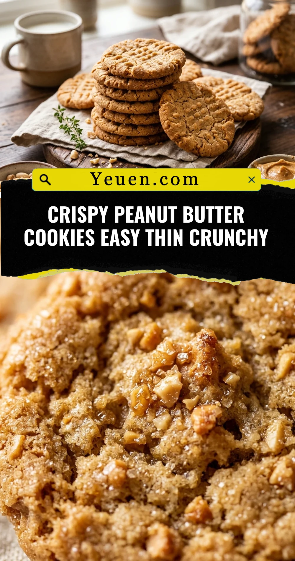 Crispy Peanut Butter Cookies Easy Thin Crunchy