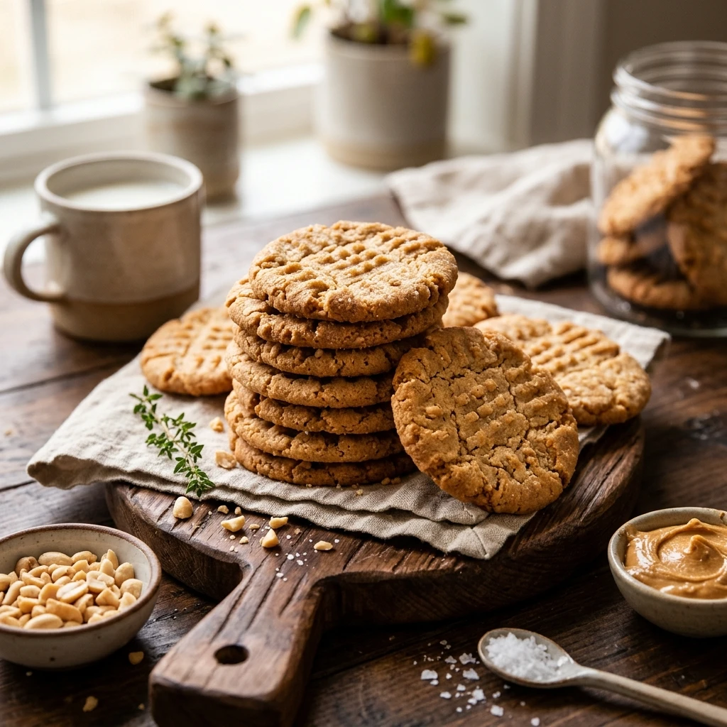 Crispy Peanut Butter Cookies Easy Thin Crunchy