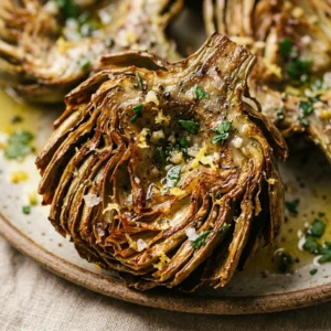 Crispy Smashed Artichokes With Lemon Garlic