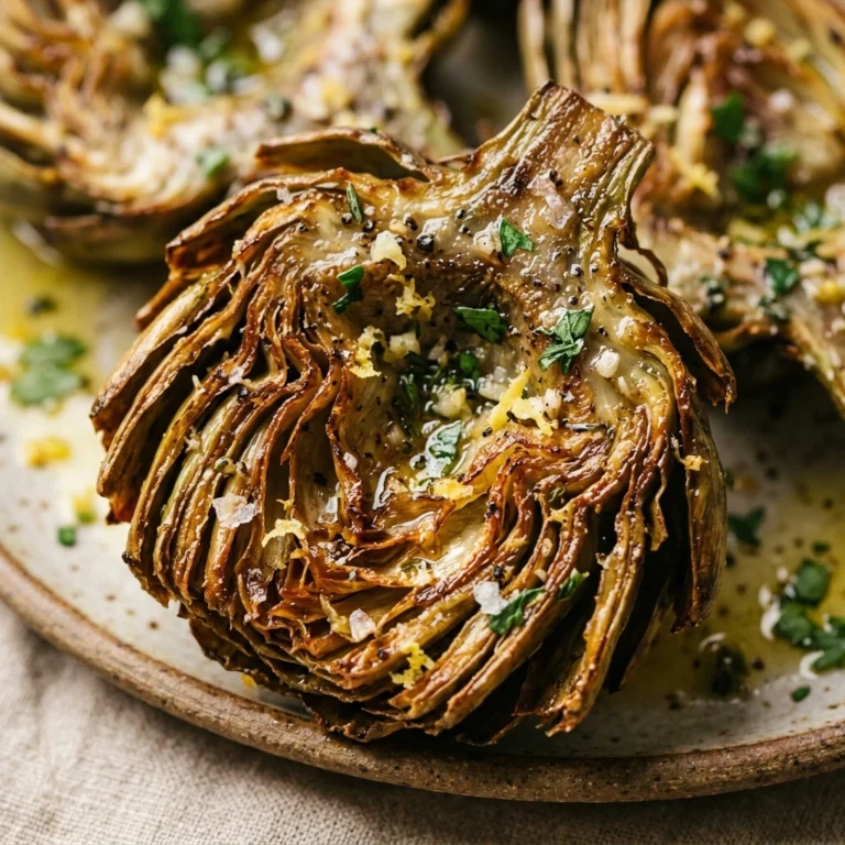 Crispy Smashed Artichokes With Lemon Garlic