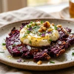 Crispy Smashed Beets With Goat Cheese And Honey