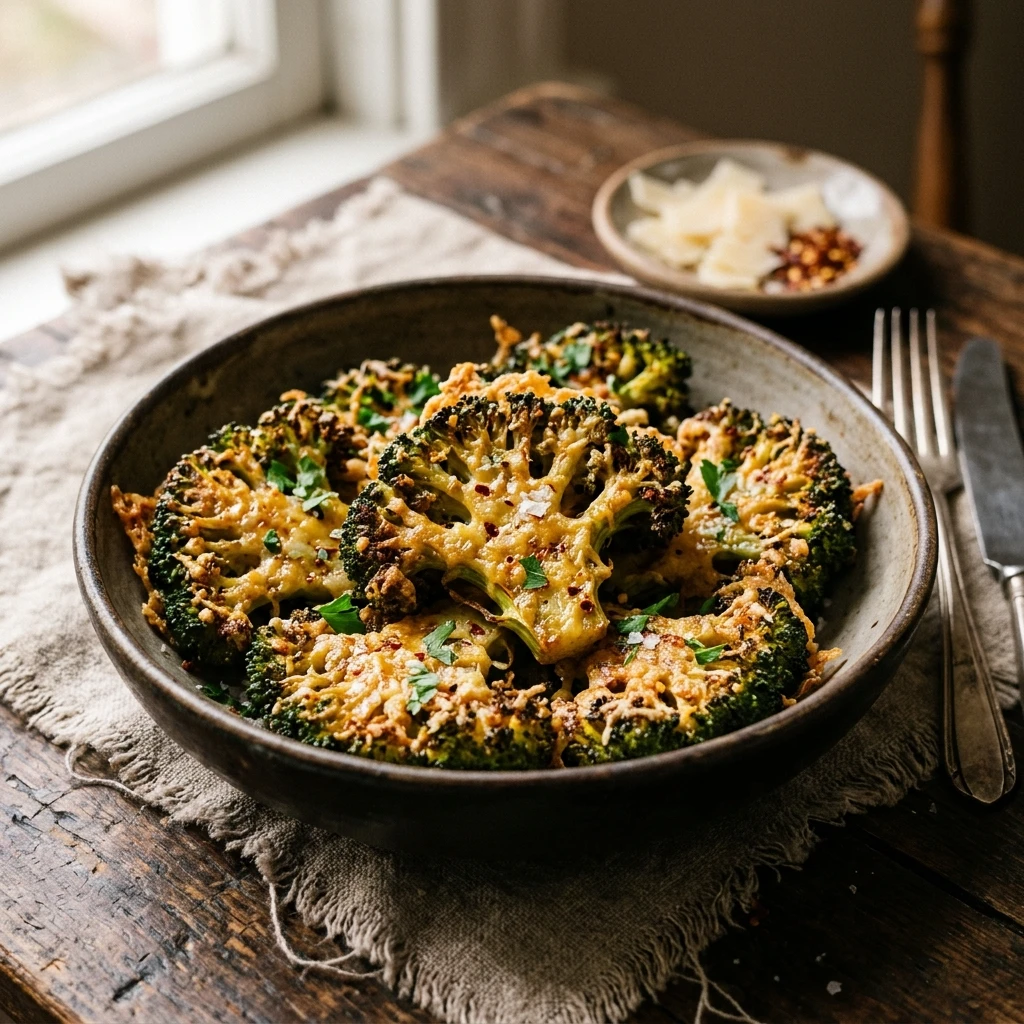 Crispy Smashed Broccoli Roasted Parmesan Air Fryer Viral Extra Crispy