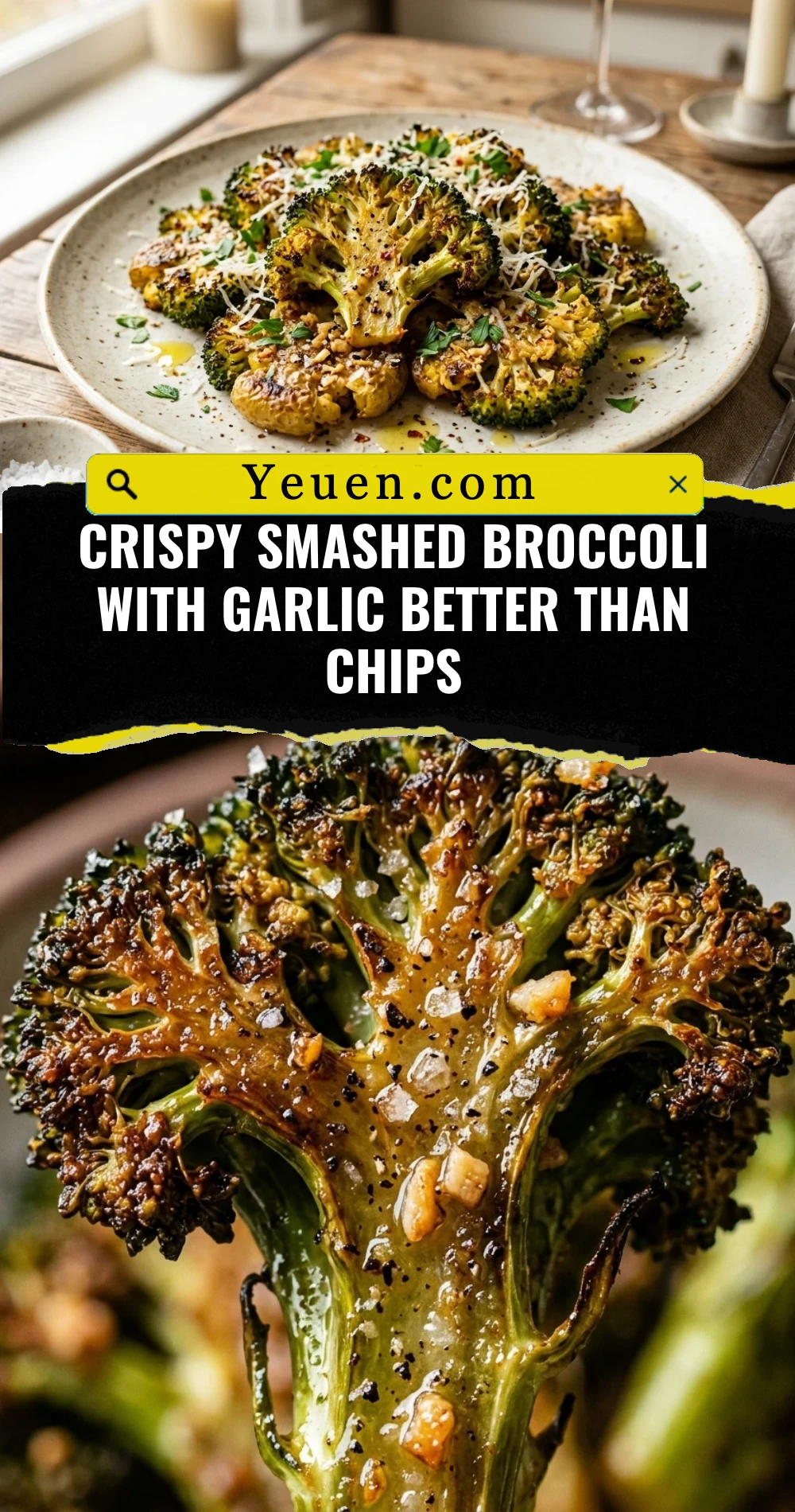 Crispy Smashed Broccoli With Garlic Better Than Chips