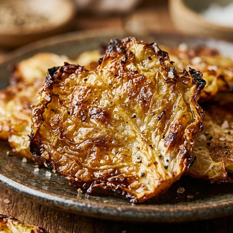 Crispy Smashed Cabbage Chips 3 Ingredient Snack