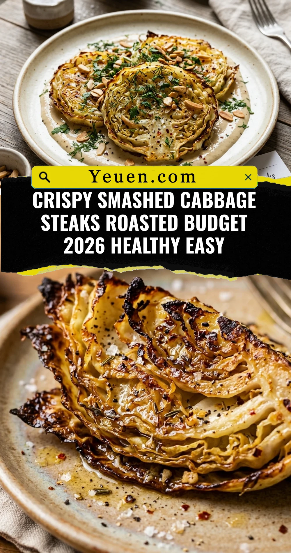 Crispy Smashed Cabbage Steaks Roasted Budget 2026 Healthy Easy