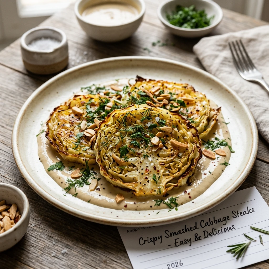 Crispy Smashed Cabbage Steaks Roasted Budget 2026 Healthy Easy