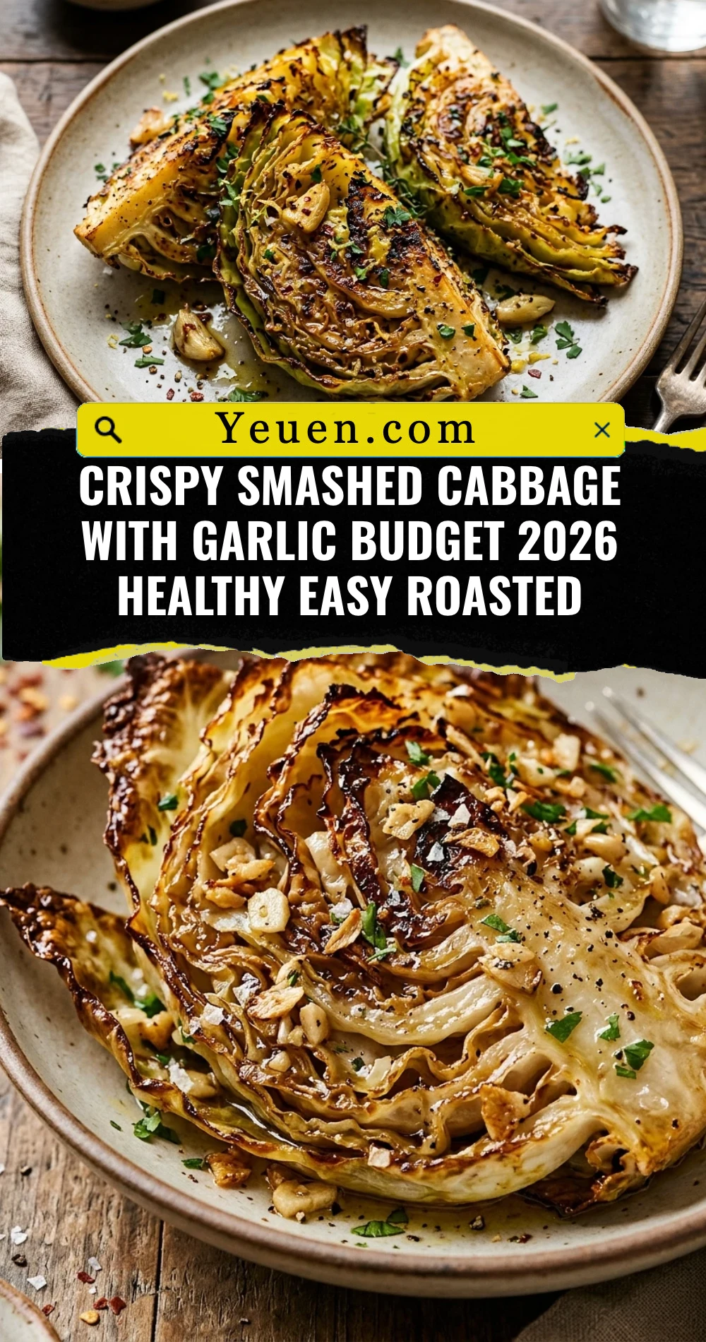 Crispy Smashed Cabbage With Garlic Budget 2026 Healthy Easy Roasted