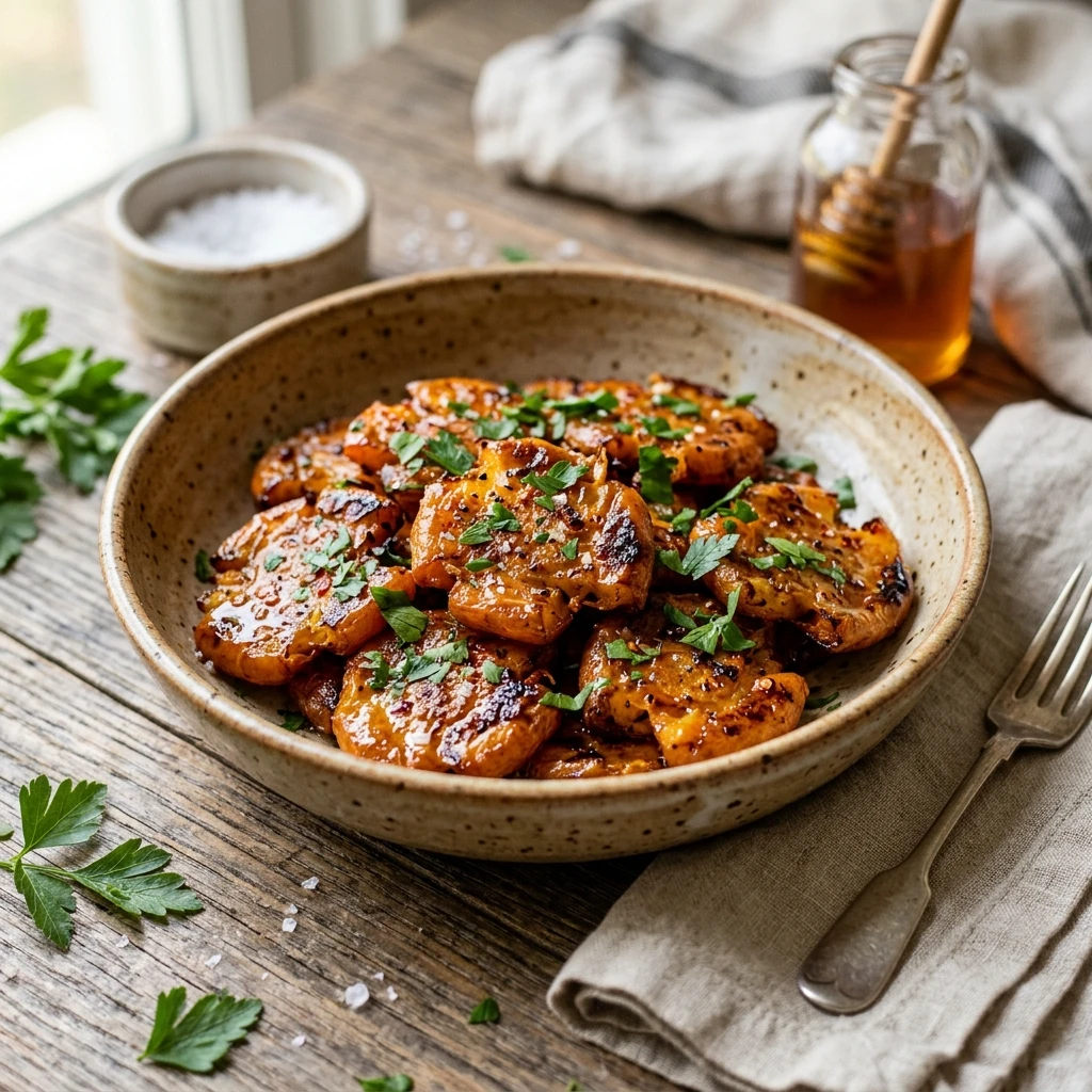 Crispy Smashed Carrots Roasted Honey Glazed Air Fryer Viral Extra Crispy