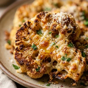 Crispy Smashed Cauliflower Parmesan Viral