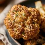 Crispy Smashed Cauliflower Roasted Garlic Parmesan Air Fryer Viral Extra Crispy