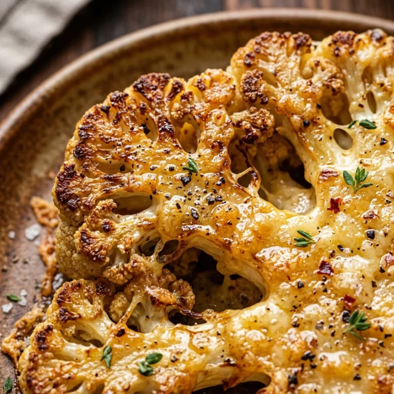 Crispy Smashed Cauliflower Steaks Cheesy Low Carb