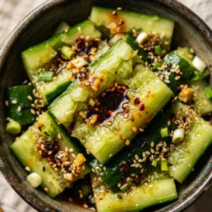 Crispy Smashed Cucumber Salad Asian 10 Minute