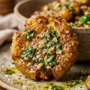 Crispy Smashed Gnocchi With Pesto Roasted Air Fryer Viral Extra Crispy
