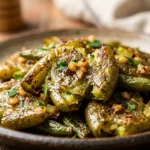 Crispy Smashed Green Beans Garlic Viral