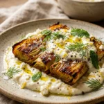 Crispy Smashed Leeks With Creamy Feta