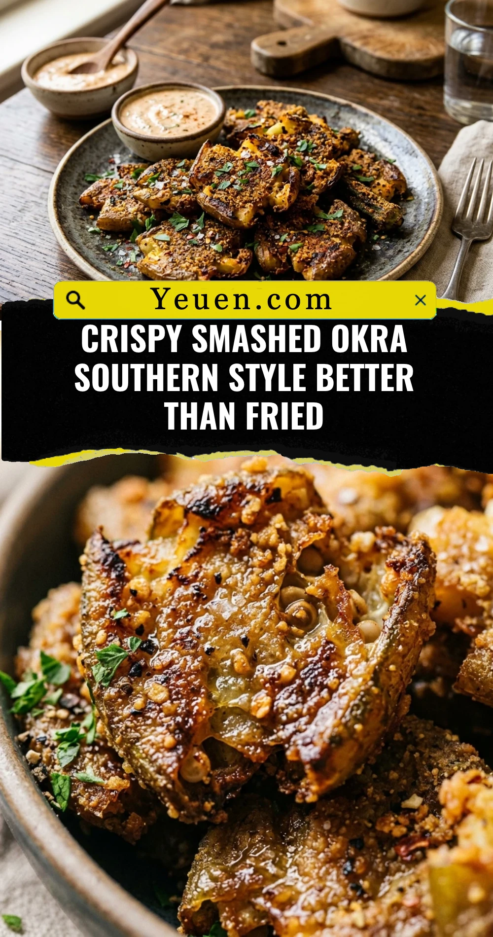 Crispy Smashed Okra Southern Style Better Than Fried