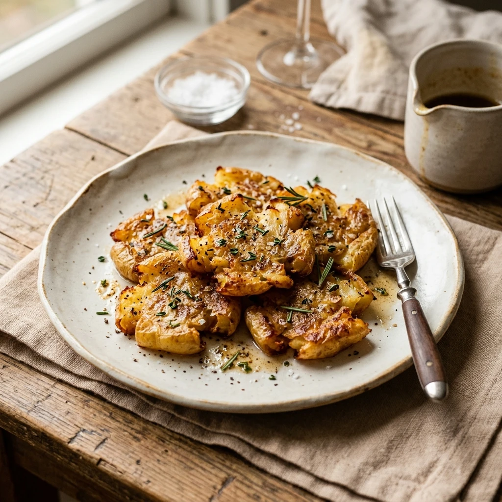 Crispy Smashed Parsnips With Brown Butter