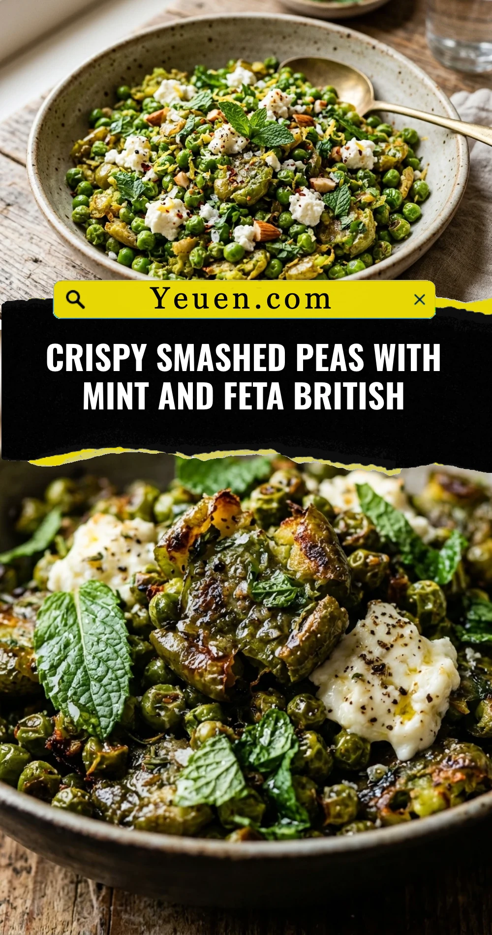 Crispy Smashed Peas With Mint And Feta British