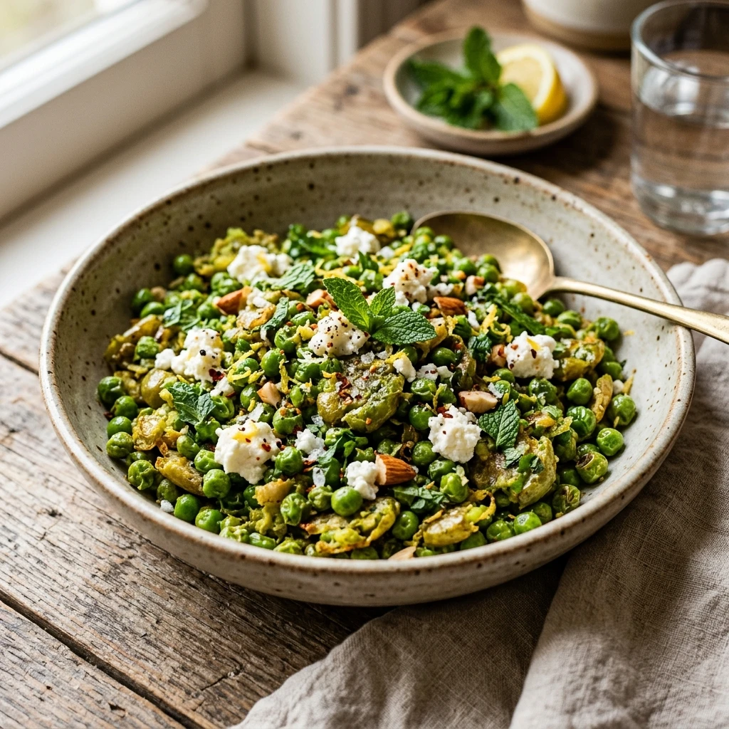 Crispy Smashed Peas With Mint And Feta British