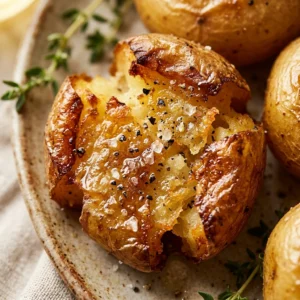 Crispy Smashed Potatoes 3 Ingredient No Boil