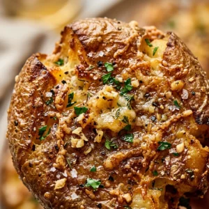Crispy Smashed Potatoes Air Fryer Extra Crispy Garlic Parmesan Viral