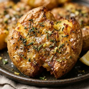 Crispy Smashed Potatoes With Lemon Herb Extra Crispy Roasted Viral Air Fryer