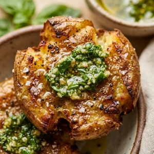 Crispy Smashed Potatoes With Pesto Extra Crispy Roasted Viral Air Fryer