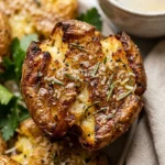 Crispy Smashed Potatoes With Truffle Oil Extra Crispy Roasted Viral Air Fryer