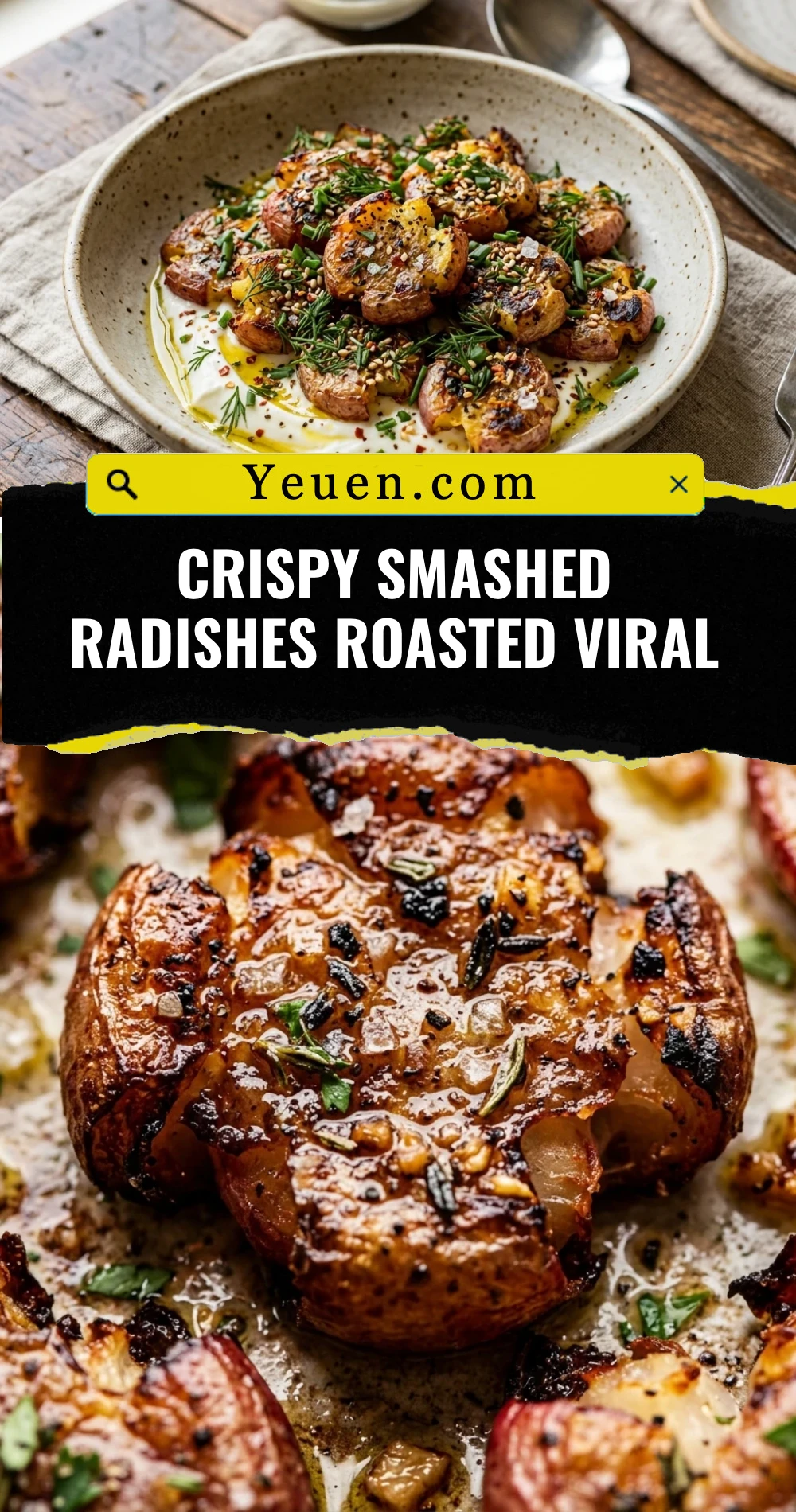 Crispy Smashed Radishes Roasted Viral