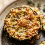 Crispy Smashed Zucchini Roasted Parmesan Air Fryer Viral Extra Crispy Summer