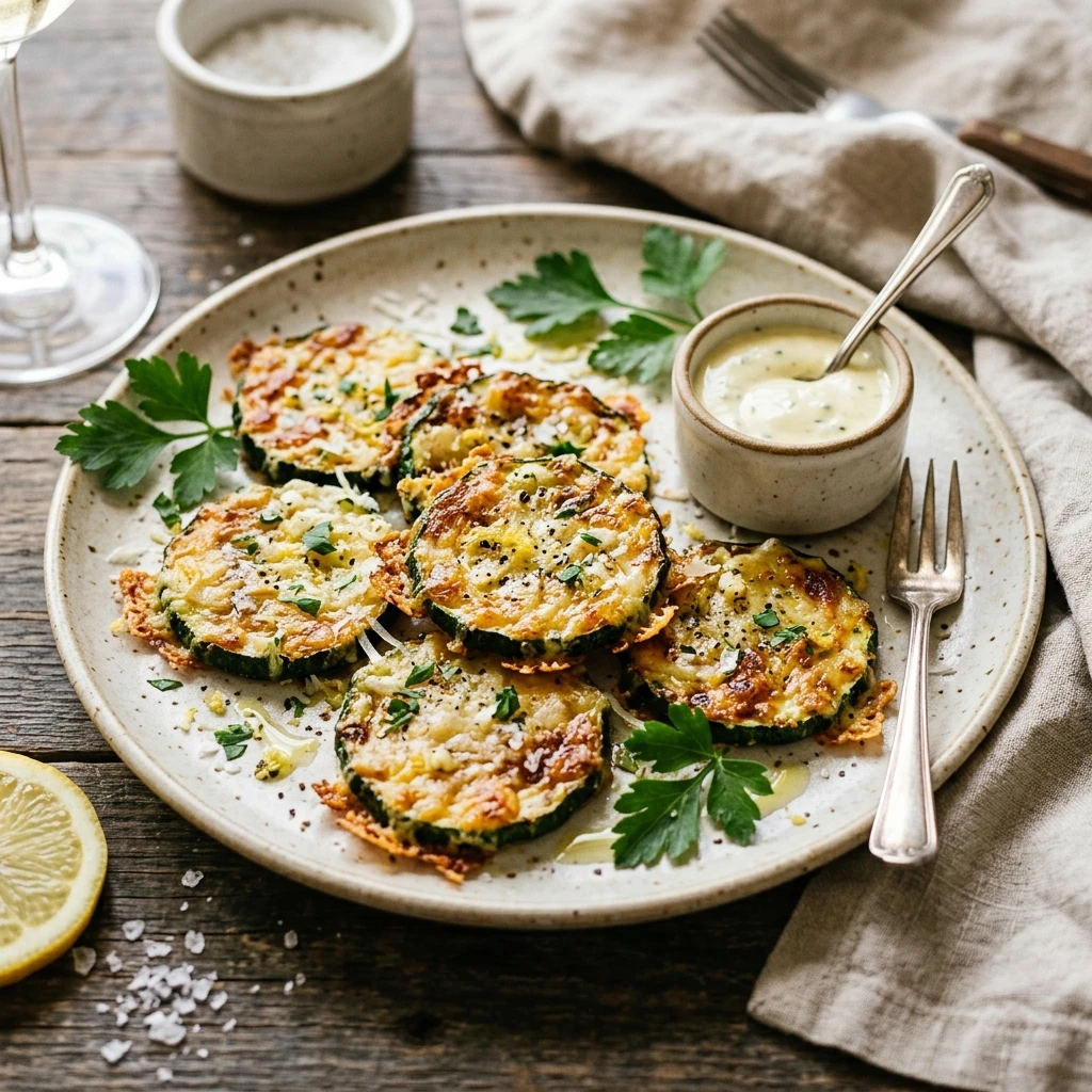 Crispy Smashed Zucchini With Parmesan Low Carb