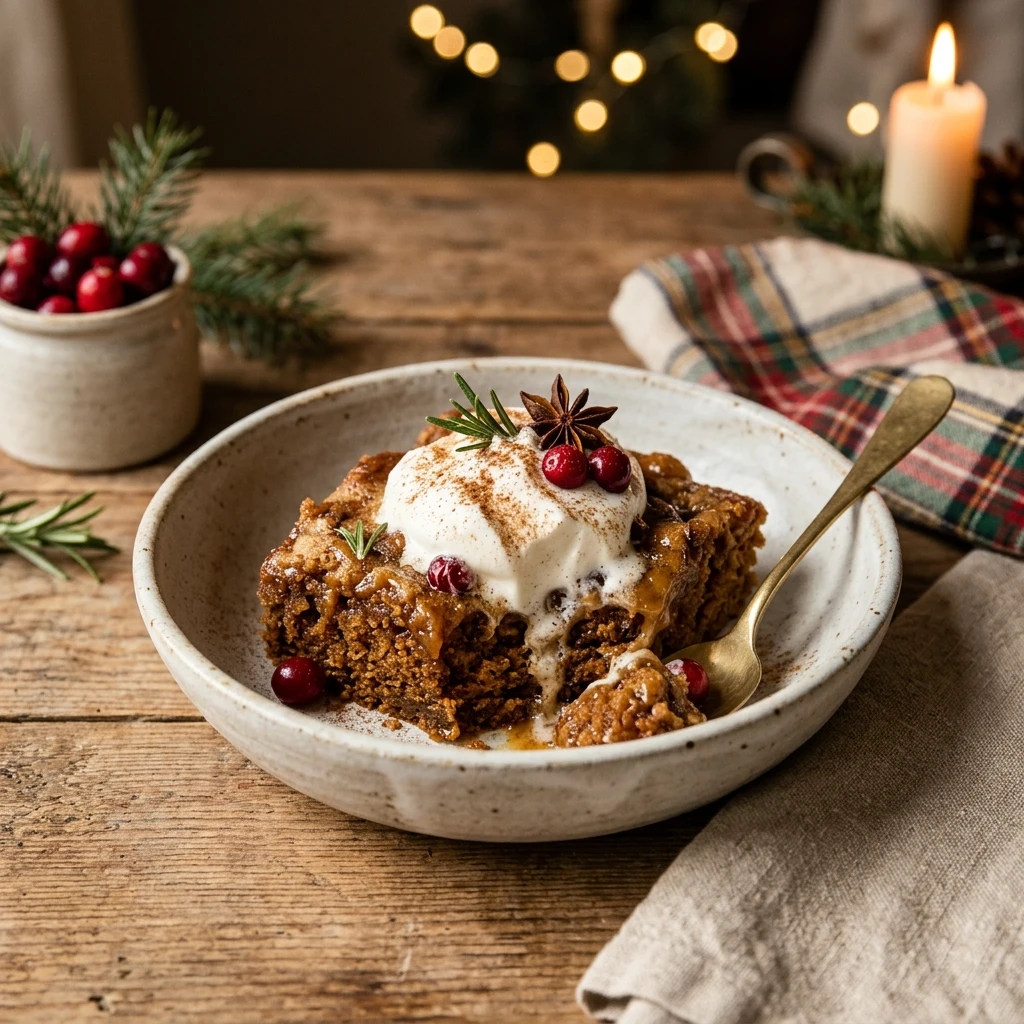 Crockpot Gingerbread Dump Cake Easy 3 Ingredient Holiday Cozy