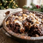 Crockpot Hot Chocolate Dump Cake Easy 3 Ingredient Christmas Holiday
