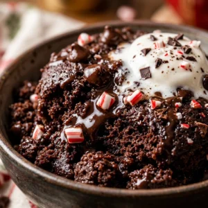 Crockpot Peppermint Mocha Dump Cake Easy 3 Ingredient Christmas