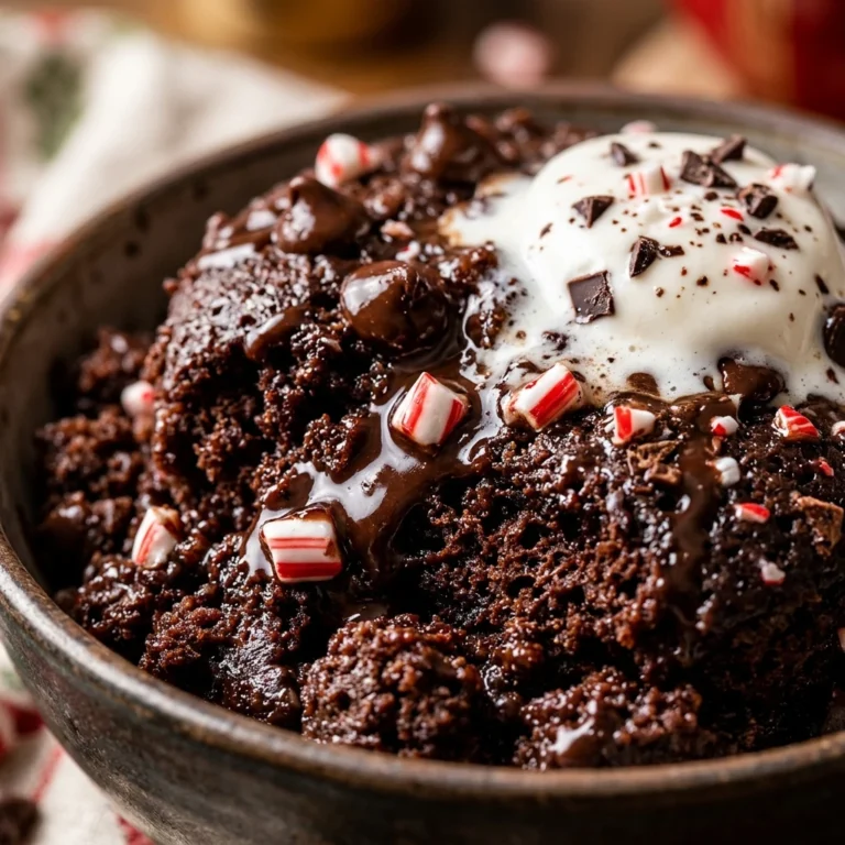 Crockpot Peppermint Mocha Dump Cake Easy 3 Ingredient Christmas