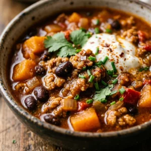Crockpot Pumpkin Chili - Set & Forget Dinner