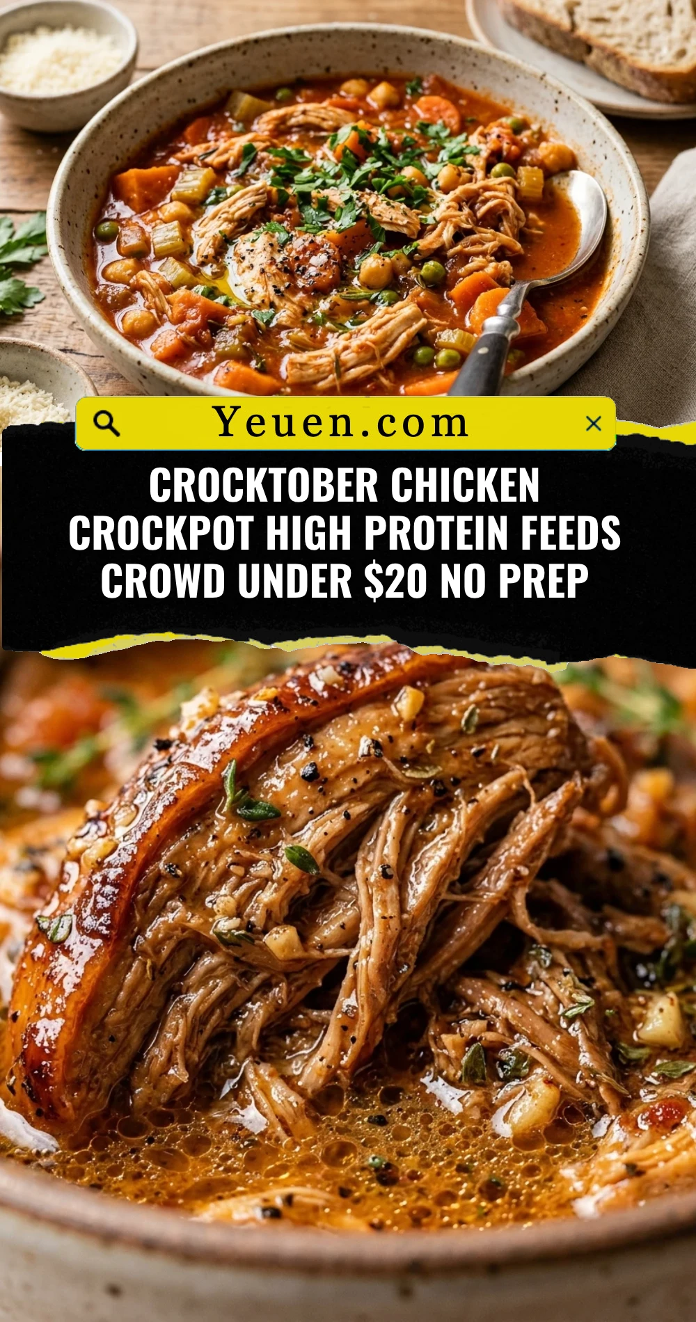 Crocktober Chicken Crockpot High Protein Feeds Crowd Under $20 No Prep
