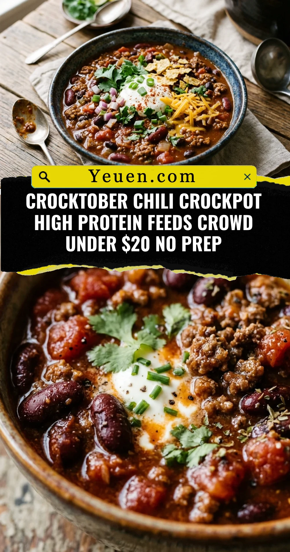 Crocktober Chili Crockpot High Protein Feeds Crowd Under $20 No Prep