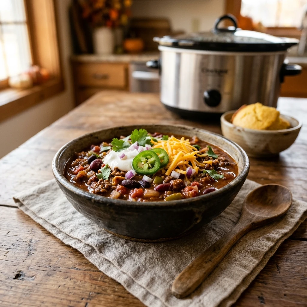 Crocktober Chili Crockpot High Protein Feeds Crowd Under $20 No Prep