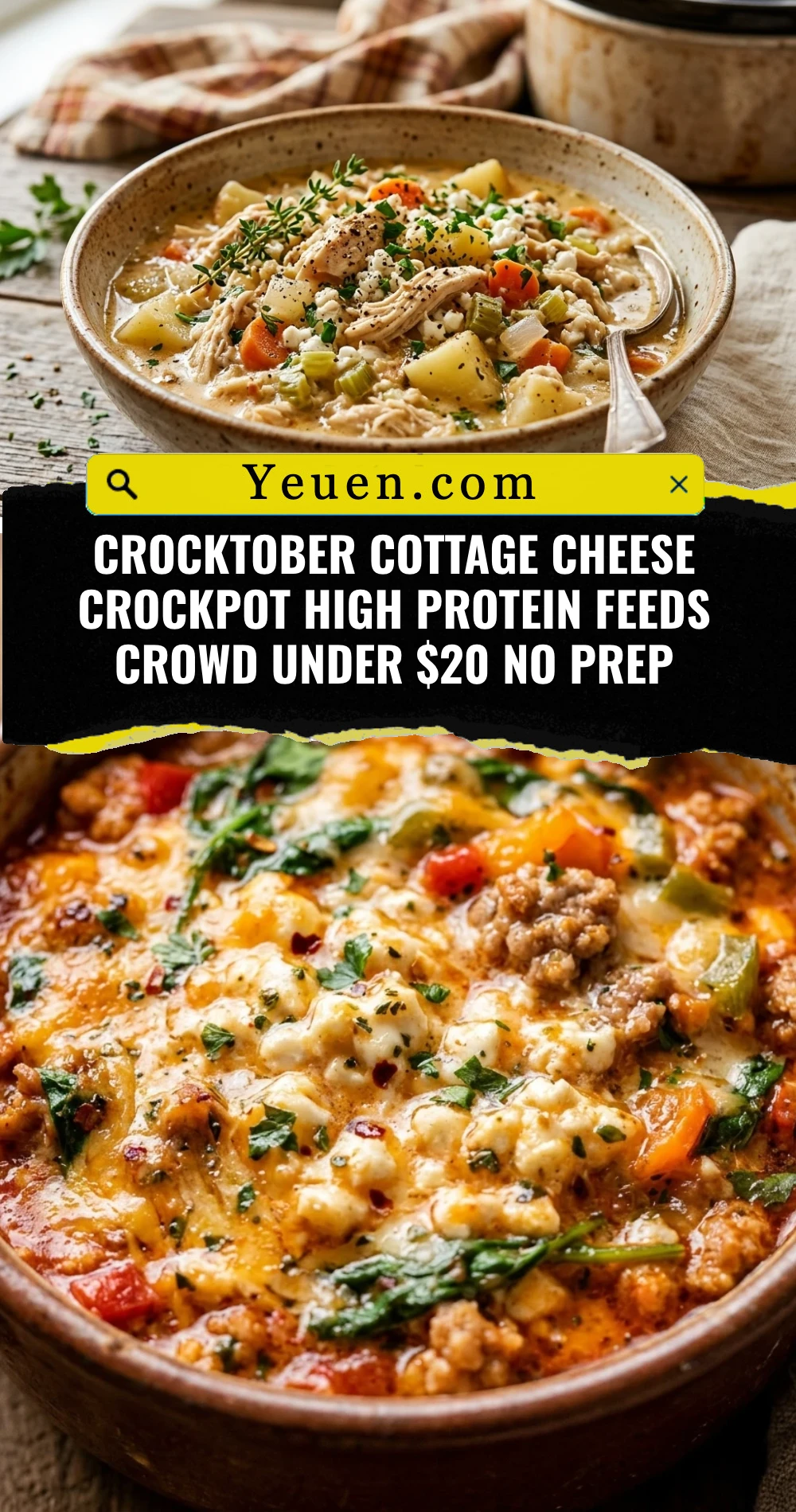 Crocktober Cottage Cheese Crockpot High Protein Feeds Crowd Under $20 No Prep