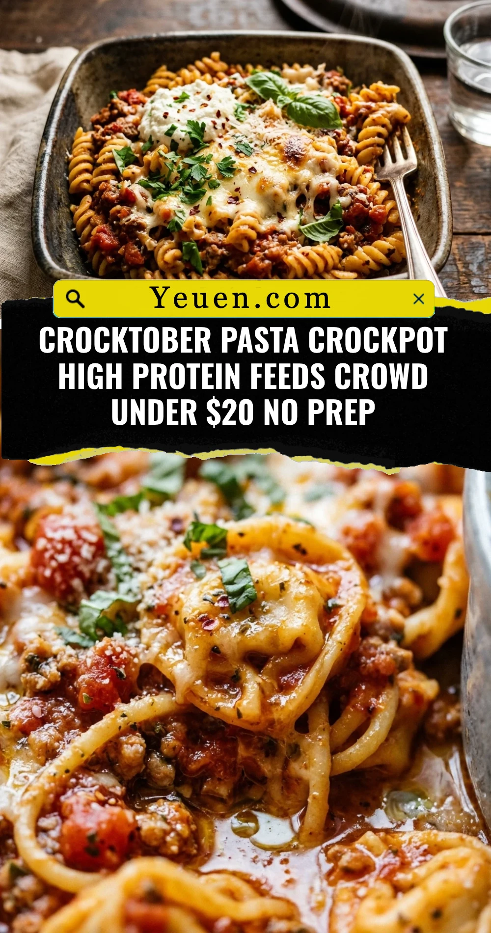 Crocktober Pasta Crockpot High Protein Feeds Crowd Under $20 No Prep