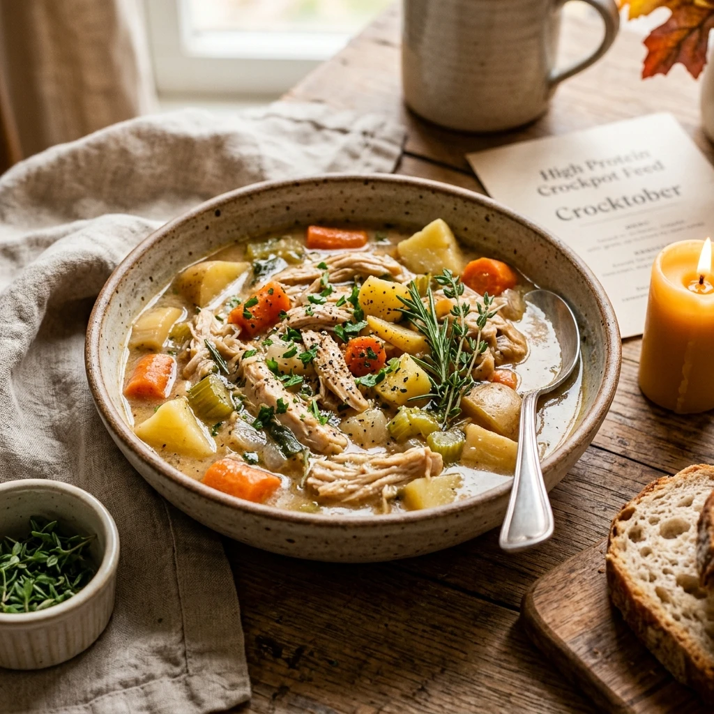 Crocktober Thanksgiving High Protein Crockpot Feeds Crowd Under $20 No Prep