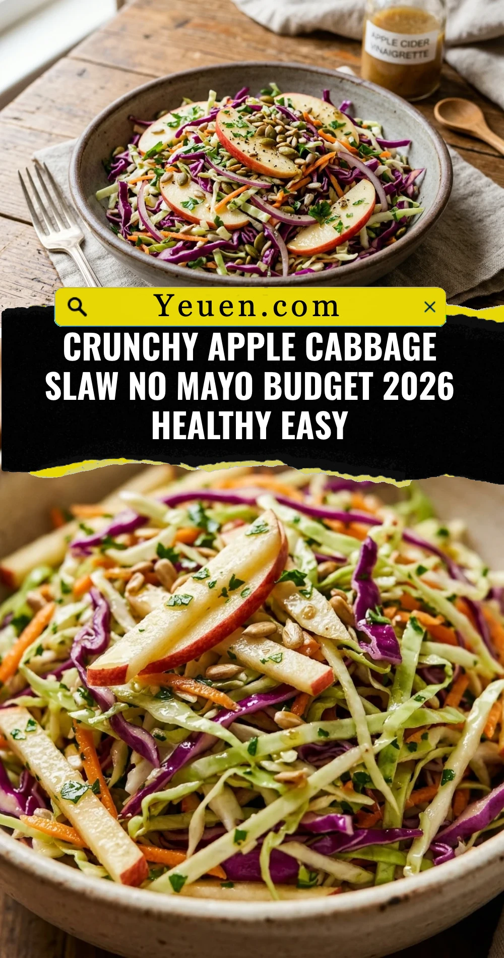 Crunchy Apple Cabbage Slaw No Mayo Budget 2026 Healthy Easy