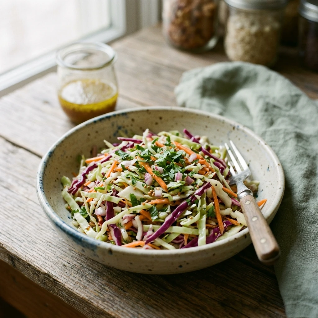Crunchy Coleslaw Cabbage Slaw No Mayo Budget 2026 Healthy Easy Classic