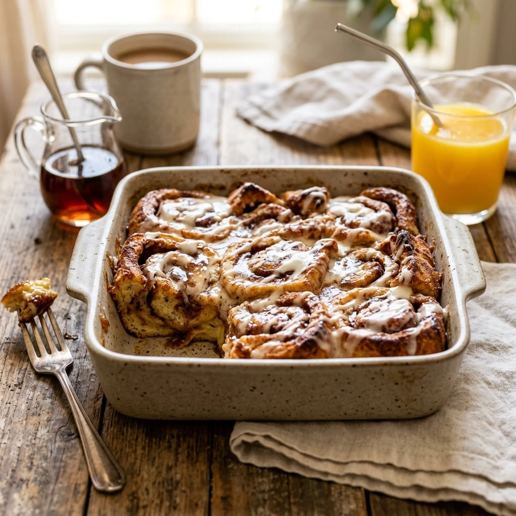 Dump And Bake Cinnamon Roll French Toast Sheet Pan