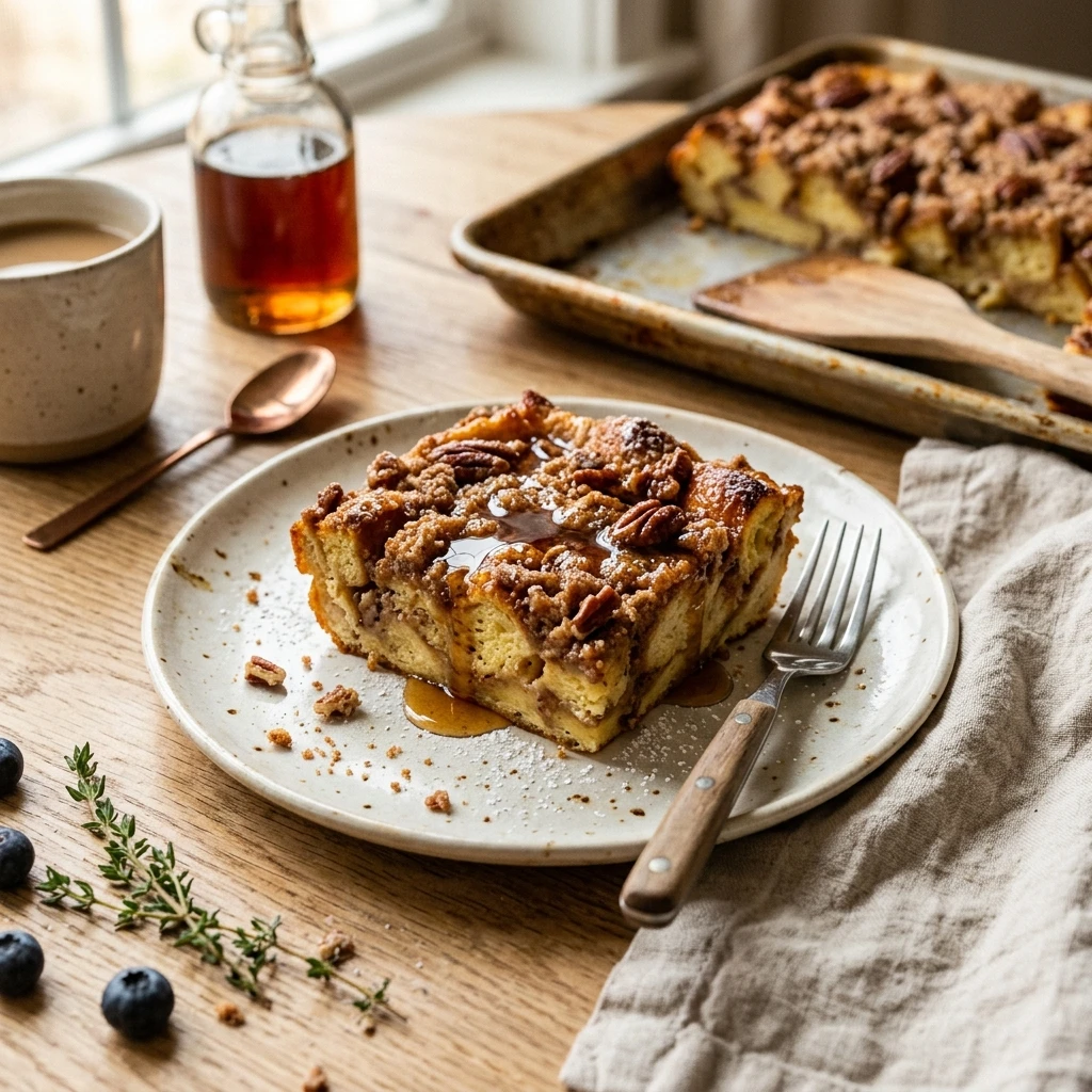 Dump And Bake French Toast Casserole Sheet Pan 3 Ingredient