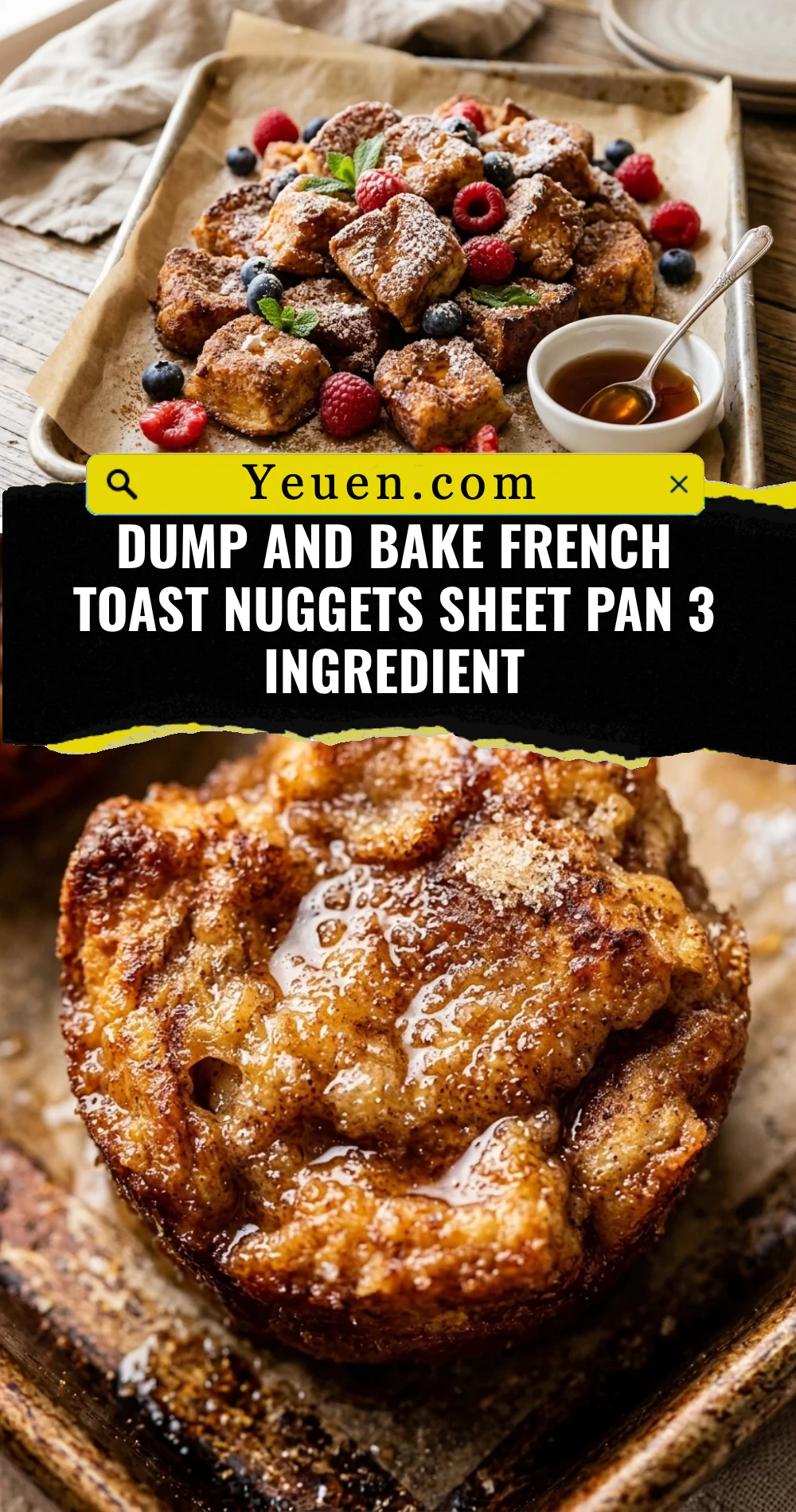 Dump And Bake French Toast Nuggets Sheet Pan 3 Ingredient