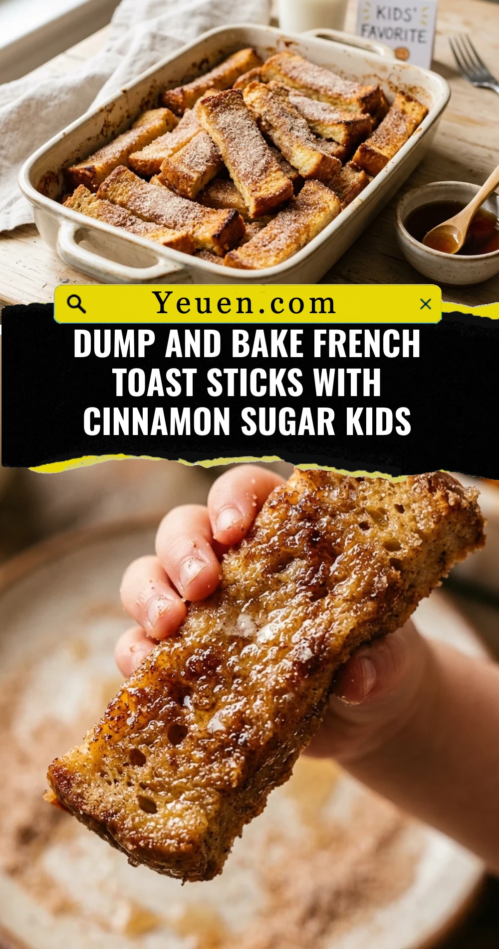 Dump And Bake French Toast Sticks With Cinnamon Sugar Kids
