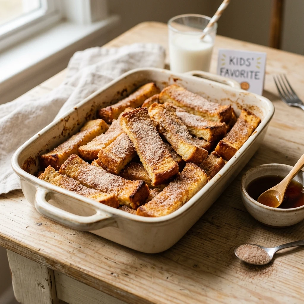 Dump And Bake French Toast Sticks With Cinnamon Sugar Kids